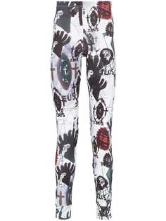 Comme Des Garçons Homme Plus multicoloured printed leggings
