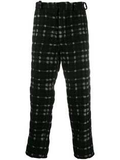 Ann Demeulemeester check print trousers