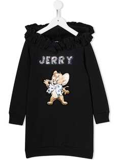 Monnalisa Jerry embroidery hooded dress
