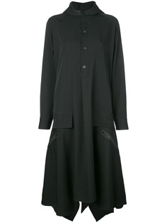 Yohji Yamamoto платье-рубашка с капюшоном