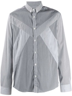 Les Hommes Urban geometric panelled shirt