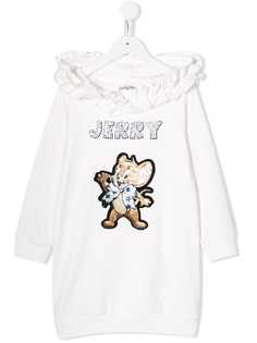 Monnalisa Jerry embroidery hooded dress