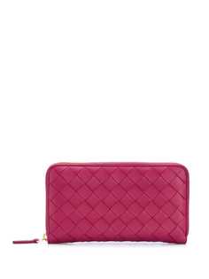 Bottega Veneta Intrecciato zip-around continental wallet