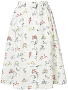 Maison Kitsuné юбка с принтом