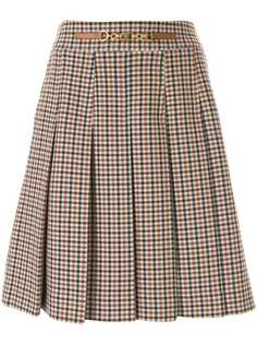 Tory Burch pleated gingham skirt