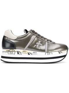 Premiata platform stripe sole trainers