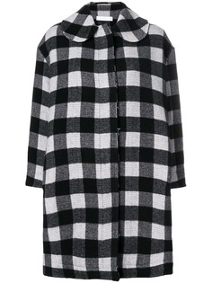 Peter Jensen raw edge check coat