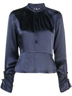 Ganni polka dot blouse