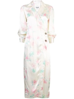 Ganni floral midi shirt dress