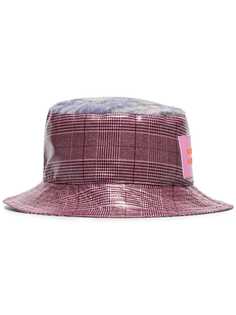 Natasha Zinko metallic check print bucket hat
