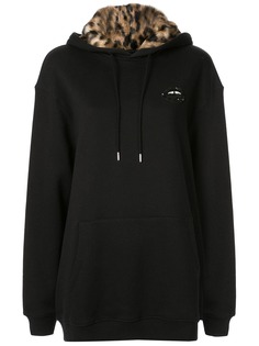 Markus Lupfer sequinned lip hoodie