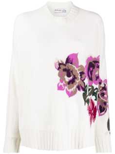 Ballantyne floral intarsia jumper