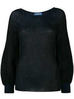 Blumarine puffed sleeve lurex jumper