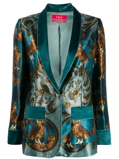 F.R.S For Restless Sleepers owl print blazer