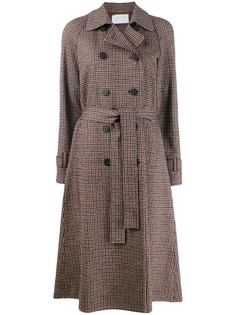 Harris Wharf London check print trench coat