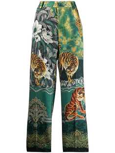 F.R.S For Restless Sleepers tiger jungle print trousers