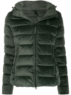 Blauer velvet hooded jacket