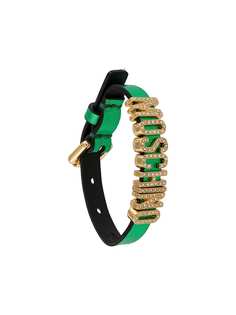 Moschino encrusted logo bracelet