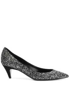 Saint Laurent туфли-лодочки с заостренным носком и блестками