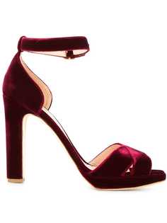 Rupert Sanderson Meadow velvet platform sandals