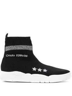 Chiara Ferragni кроссовки с носочной вставкой и логотипом