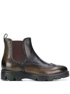Santoni chunky sole chelsea boots