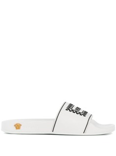 Versace шлепанцы с логотипом