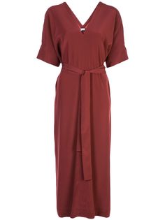 Co V-neck belted dress