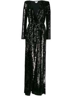 Elisabetta Franchi платье с пайетками и V-образным вырезом