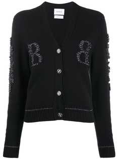 Barrie two-tone monogram cardigan