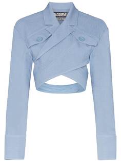 Jacquemus декорированная укороченная блузка