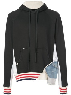 Greg Lauren худи в технике пэчворк с эффектом потертости