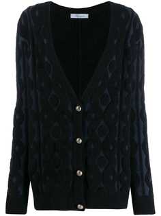 Blumarine фактурный кардиган с узором