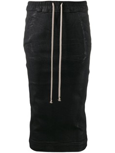 Rick Owens DRKSHDW приталенная юбка с кулиской