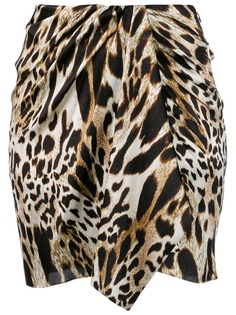 Alexandre Vauthier юбка мини с леопардовым принтом