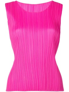 Pleats Please By Issey Miyake топ со складками без рукавов