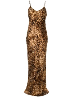 Nili Lotan платье-комбинация с леопардовым принтом