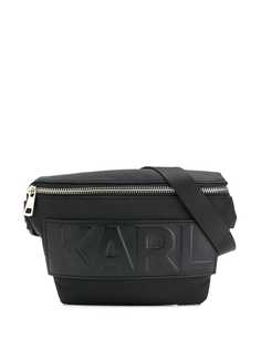 Karl Lagerfeld поясная сумка Ikonik с логотипом