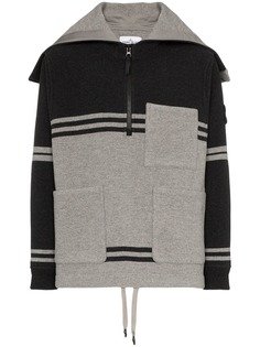 Stone Island stripe hooded pocket zip jumper