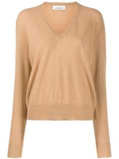 Laneus V-neck fine knit top