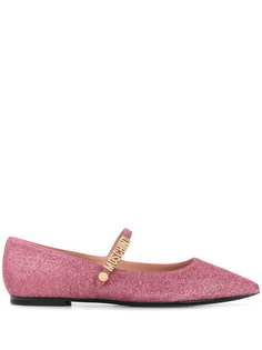 Moschino pointed glitter ballerinas