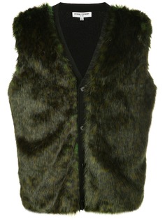 Opening Ceremony faux fur buttoned gilet