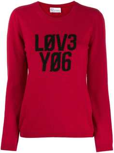 Red Valentino "love you" jumper