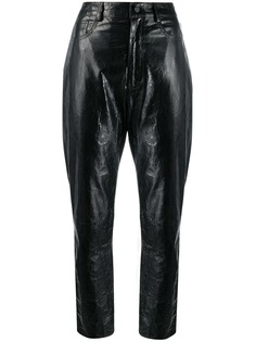 Drome straight leather trousers