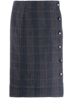 Chloé checked straight skirt