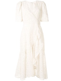 Rebecca Taylor eyelet embroidery wrap dress