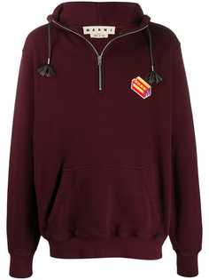 Marni embroidered logo hoodie
