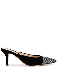 Gianvito Rossi studded square-toe mules