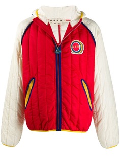 Marni colour block quilted jacket