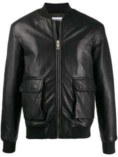 Les Hommes Urban short leather jacket